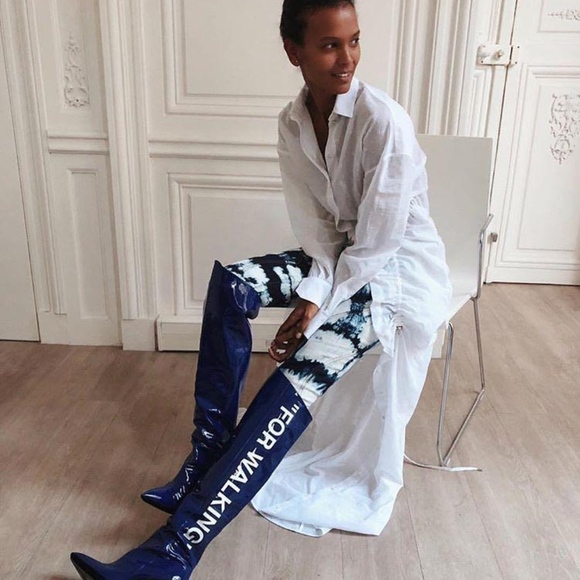 off white walking boots